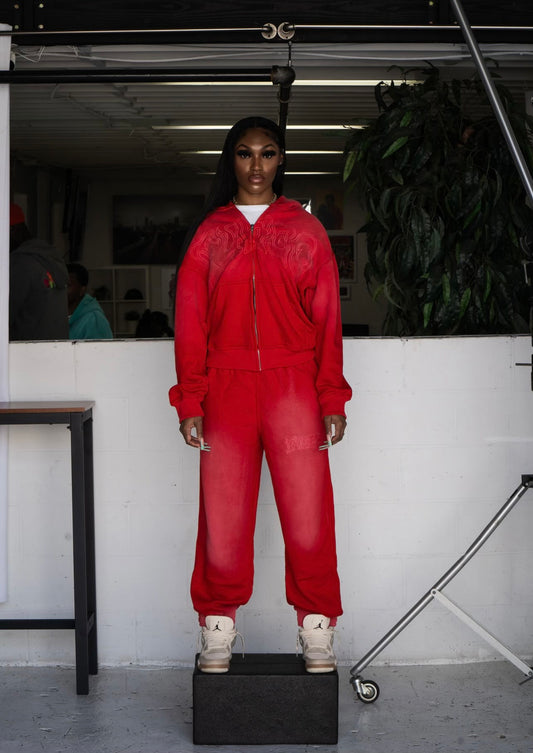 CRIMSON RED SWEATSUIT